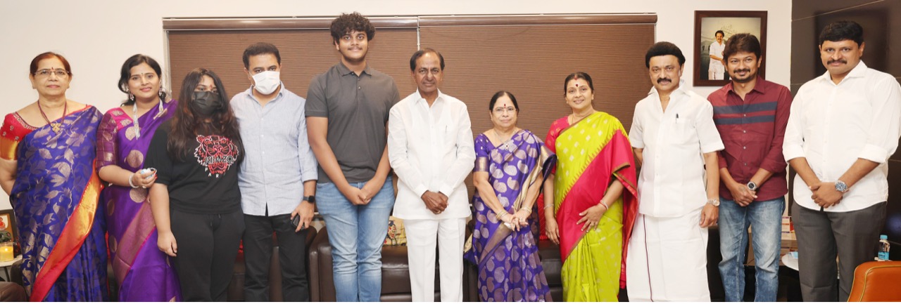 முதலமைச்சர் மு.க.ஸ் டாலினுடன் தெலங்கானா முதல்வர் சந்திரசேகர ராவ் சந்திப்பு